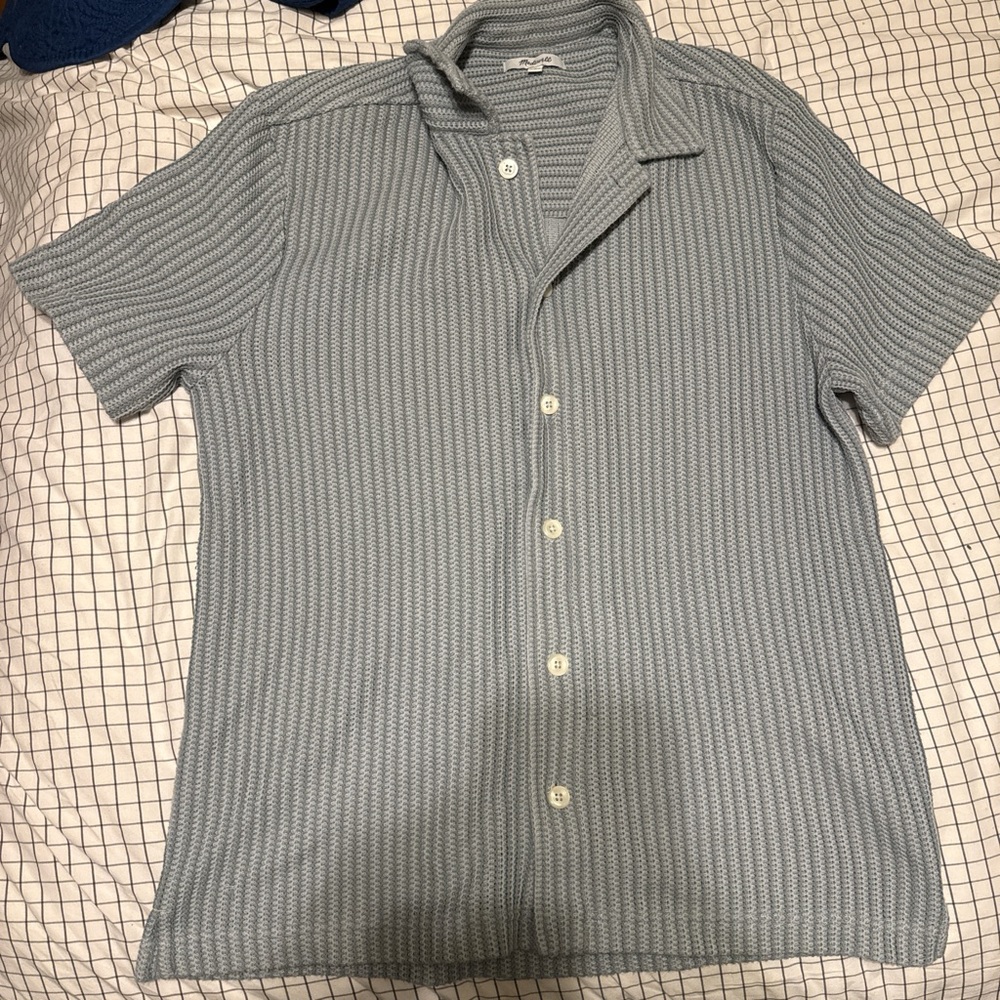 Men's Madewell Blue Short Sleeve Shirt